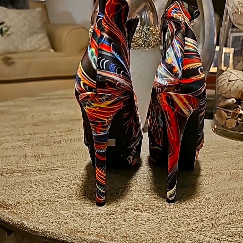 Multi color ankle booties